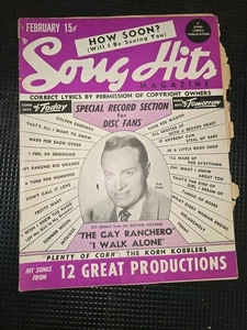 Song Hits Magazine February 1948 Lyrics Guide Music Star Hits Ad News Disc Fans - Picture 1 of 2