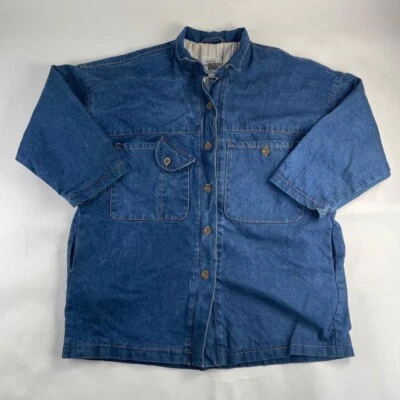 Vintage Be In The Current Seen Jean Jacket XL Blue Mens Denim Button Up Used - Image 1 of 4