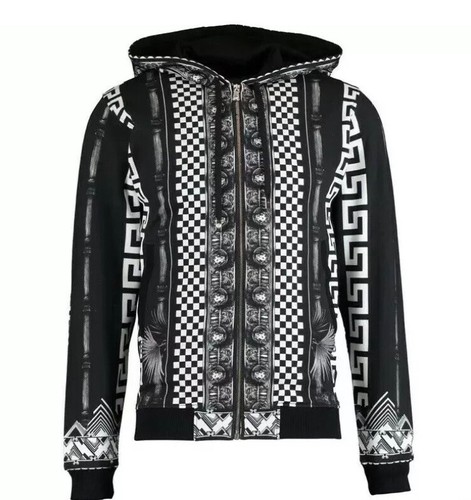 VERSACE VERSUS Giacca con Felpa con Felpa con Felpa Barocca Modello Nero Made In Italy