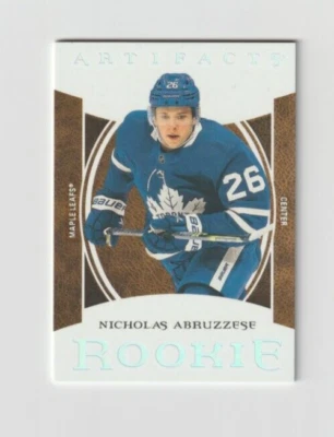 2022-23 Artifacts LEATHER # 173 Nicholas Abruzzese RC TORONTO MAPLE LEAFS - Image 1 of 2