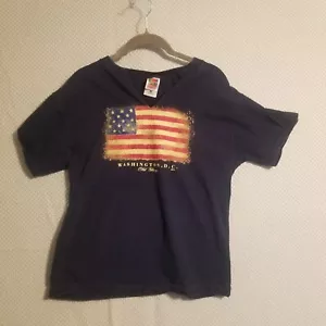 VNTG Upcycled Washington Dc Old Glory Altered Shirt Patriotic - Picture 1 of 9