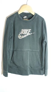 NIKE girls vintage style logo sweater -black- size M (NA148) - Picture 1 of 5