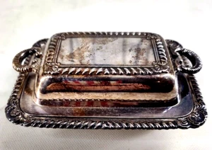 Vtg Miniature Silverplate Covered Dish Prince Of Wales Mark Welsh - Bild 1 von 7