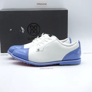 G/FORE Women's Gallivanter Cap-Toe Golf Shoes G4LS22EF04-S/VIS Snow/Vista Blue - Picture 1 of 17