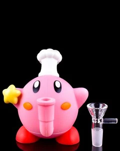 LINDO Bong Mini Bong Tubo de Agua de Vidrio NIÑA Bong Rosa Bong Silicona *EE. UU.* - Imagen 1 de 4