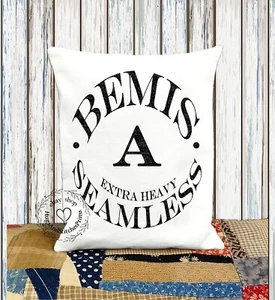 Bemis Extra Heavy Seamless Logo Decorative Fabric Pillow #1290 - Picture 1 of 6