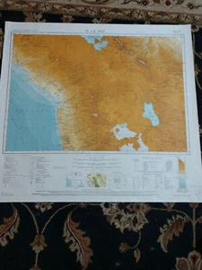 1952 Map of La Paz, Bolivia, Peru, Chile Arica Tacna Isla de Titicaca  - Picture 1 of 9