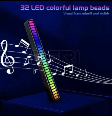 RGB LED Music Sync Sound Rhythm Strip Light Bar Car Home Atmosphere Lamp - Image 1 of 4
