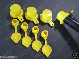 4-Pack BLITZ SPOUT CAPS +4 Free Yellow Gas Can Vents worth $5.35 BLOW OUT SALE!! - Picture 1 of 12