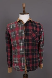 Desigual Mulricolor Check Flannel Overshirt Button Down Shirt Size M - Picture 1 of 18