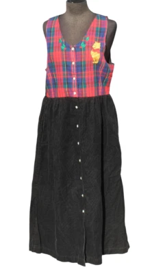 De Colección Disney Winnie the Pooh Vestido de Navidad Pana Cuadros Jersey Maestro Talla L Foto 1 de 3