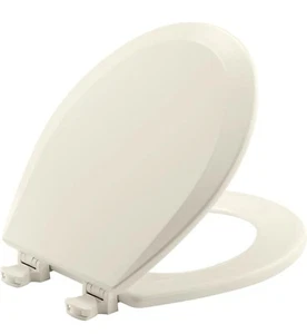 Bemis 500EC 346 Round Biscuit Toilet Seat with Easy Clean & Change Hinges - Picture 1 of 5
