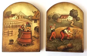 Vintage italienischer Holzkunstdruck (2) - Livia Delle Vedove Cordenons Arte Regalo - Bild 1 von 7