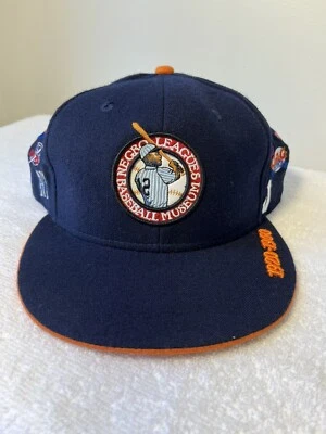 Sombrero De Colección HEADGEAR Ligas Negras Museo de Béisbol Sombrero Ajustado Años 90 Talla 7 3/4 RARO Foto 1 de 4