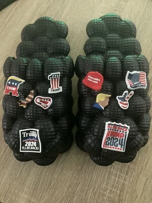 Diapositivas de burbujas Trump con dijes talla 6-10 mensaje después del pedido Foto 1 de 4