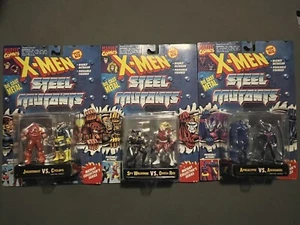X-Men Steel Mutants Lot of 3 Die Cast Metal Toy Biz 1994 NEW - Picture 1 of 5