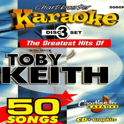 TOBY KEITH Chartbuster Vol-5060 KARAOKE 3 CD+G NEW DISCS in WHITE SLEEVES - Image 1 of 2