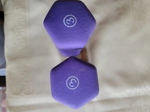 Neoprene Hex Dumbbell Hand Weights, Set of 2 - Workout Strength Training - Picture 1 of 2