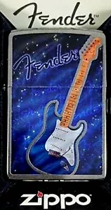 Zippo Lighter Fender Guitar Stratocaster Telecaster Rare 2016 Discontinued - Picture 1 of 15