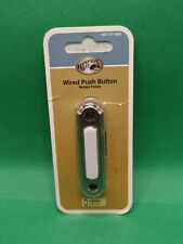 LED Lighted Wired Push Button Doorbell Nickel Finish Hampton Bay HB-256-02 New