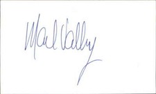 MARK VALLEY BOSTON LEGAL Signed 3"x5" Index Card