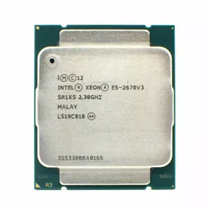 Intel Xeon E5-2670 V3 CPU 12-Core 2.3GHz SR1XS 30MB 120W LGA 2011-3 Processor - Picture 1 of 1