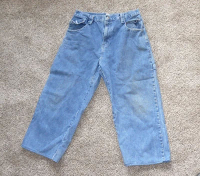 Vtg Bare Fox Jeans Mens 36 x 24 Blue Carpenter Utility Skater Grunge Baggy  Y2K - Image 1 of 4