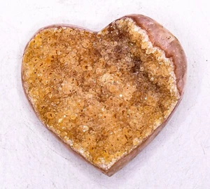 2.75" Citrine Cluster Heart Polished Sparkling Gemstone Quartz Crystal - Brazil - Picture 1 of 5