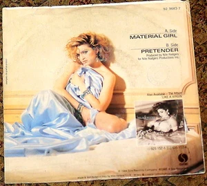 MADONNA MATERIAL GIRL PRETENDER MADE IN ITALY 7" VINYL 1985 RARE 45 giri/rpm - Picture 1 of 3