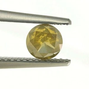 Loser runder Diamant 0,35 ct Champagner Solitär Natur Geburtstag Geschenk Schmuck - Bild 1 von 11