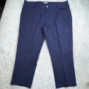 Peter Millar Pants Mens 42x28 Navy Blue Golf Chino Sport Performance Slacks - Picture 1 of 8