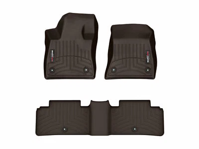 WeatherTech FloorLiner Floor Mats for 2021-22 Infiniti QX50 1st & 2nd Row Cocoa - Image 1 of 2
