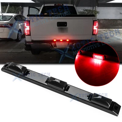 For Chevy Silverado 1500 2500HD Smoked Lens 9-LED Rear Truck Tailgate Light Bar - Image 1 of 4