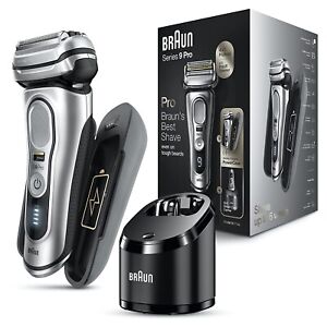 Braun Series 9 Pro 9477cc Electric Shaver with PowerCase - Black/Silver