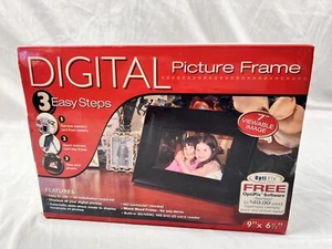 OPTI PIX 7" viewable image Digital Picture Black wood Frame 9" x 6 1/2" - Picture 1 of 10