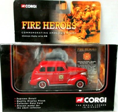 CORGI CS90013 FIRE HEROES  CHEVROLET CAR FIRE CHIEF     NEW - Image 1 of 3