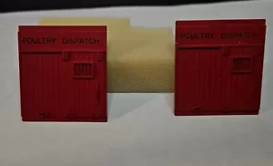 LIONEL 3434 POULTRY DISPATCH DOORS (SET OF2) RED ORIGINAL LIONEL NOS 9801-13 - Picture 1 of 2