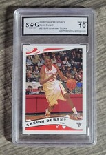 2006 TOPPS McDONALD'S ALL AMERICAN #B19 🔥  KEVIN DURANT RC SWG 10 💎 NEW SUN!