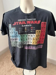 PORT AND CO STAR WARS T SHIRT TAVOLA PERIODICA NERA GRANDE - Foto 1 di 2