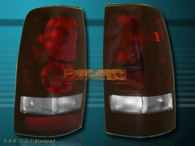 99-02 CHEVY SILVERADO / 99-03 GMC SIERRA 1500/2500 TAIL LIGHTS DARK RED LENS  - Image 1 of 2