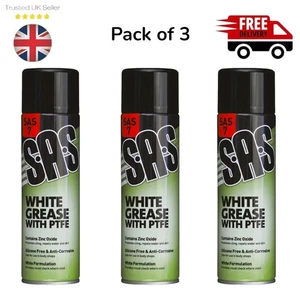 3 x SAS White Sprühfett Aerosol mit PTFE 500ml SAS7 - Bild 1 von 1