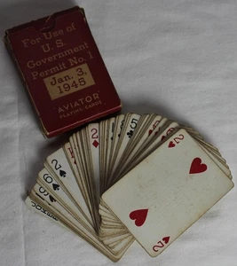 Vintage World War II American Red Cross Aviator Playing Cards Jan 3, 1945 No 914 - Picture 1 of 9