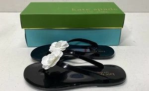 Kate Spade Women's Black Floral Jelly Sandal Flip Flop Sandals Size 6 - Picture 1 of 7