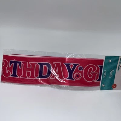 Faja Cumpleaños Niña Satén Rosa Y Púrpura Cumpleaños Celebración Fiesta Regalo Foto 1 de 2