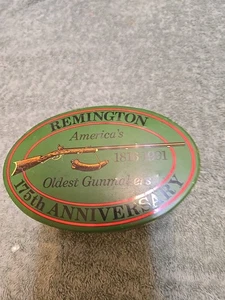 Remington 175th Anniversary Collectible Ammo Oval Tin 1816-1991 EMPTY England - Picture 1 of 4