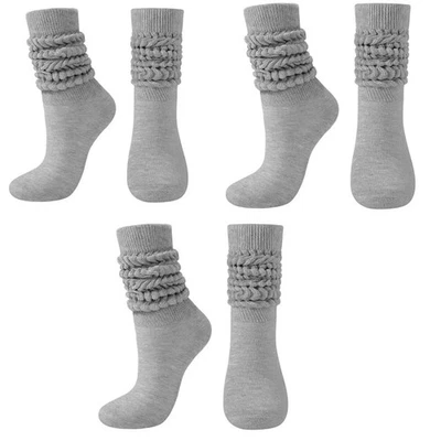 3, 6, 12 Pairs for Women Slouch Socks , Soft Extra Long Scrunch Knee High Socks - Image 1 of 3