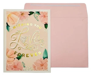 Tarjeta de felicitación de boda de lujo - Quilled Love Forever - Imagen 1 de 7