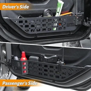 4PCS For 2018-2024 Jeep Wrangler JL JLU JT Metal Door Side Organizer Storage Box - Picture 1 of 12