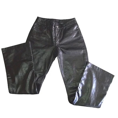 Pantalones estilo vaquero vintage Express de cuero genuino de 5 bolsillos talla 1/2 Foto 1 de 4