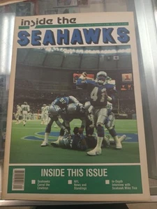 Vintage 1986 Inside the Seattle Seahawks Zeitung Curt Warner Tice Justin #18 - Bild 1 von 3